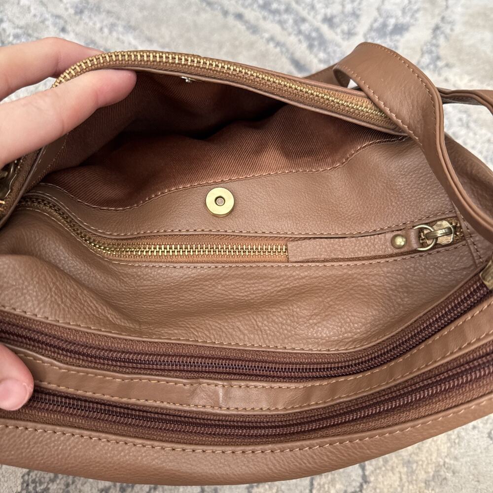 Great American Leatherworks Brown Leather Crossbody Bag - Picture 6 of 9